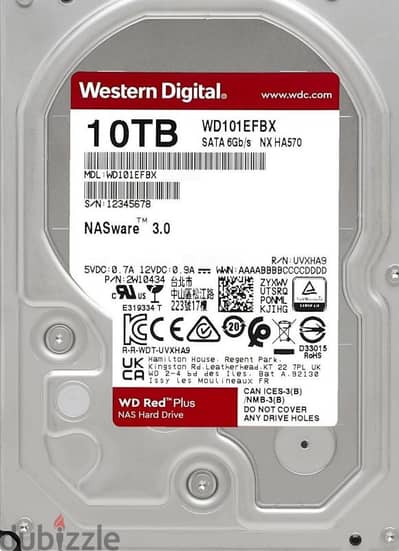 wd hard red plus 10tb