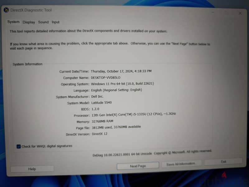 Dell Latitude 5540 1335u 1