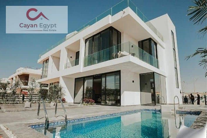 Own a 240-square-meter townhouse villa with a swimming pool in front of SODIC, close to Dahshur Axis from Mountain View, in installments over 8 years 0