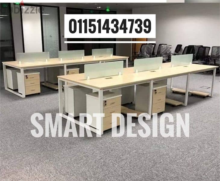 خلية عمل work station - Partition خشب mdf مقاس الفرد ١٢٠*٦٠سم 0