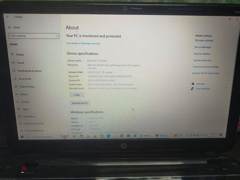 اتش بي لاب توب hp laptop HP pavilion 15 sleekbook 4