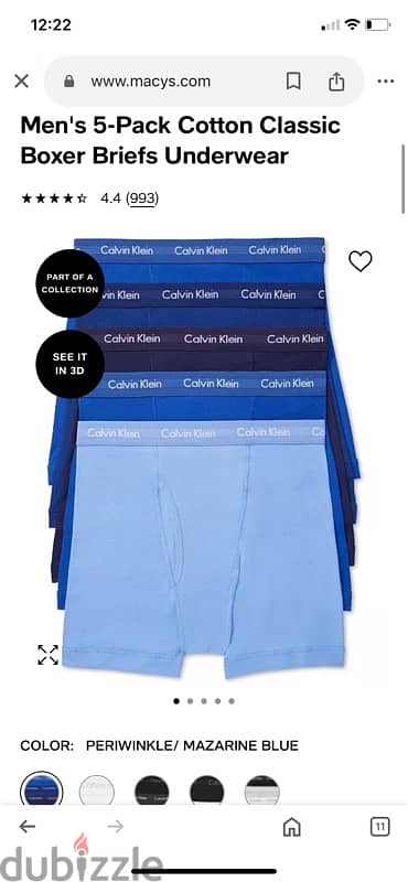 5-pack CK boxers - Medium