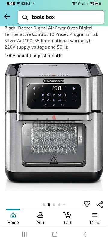 Black+Decker Digital Air Fryer Oven Digital Temperature Control 1