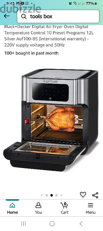 Black+Decker Digital Air Fryer Oven Digital Temperature Control 3