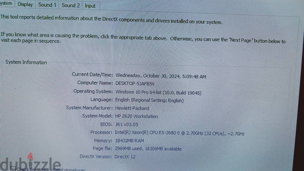 HP Desktop i5 & HP workstation Z620 1