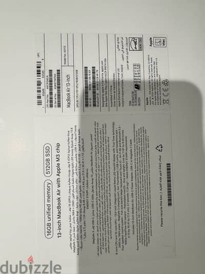 Macbook air M3 new and sealed coming from Dubai