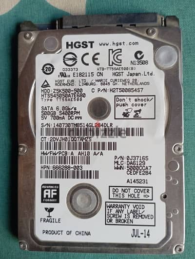 Hard Disk ماركة HGST  اليابانية