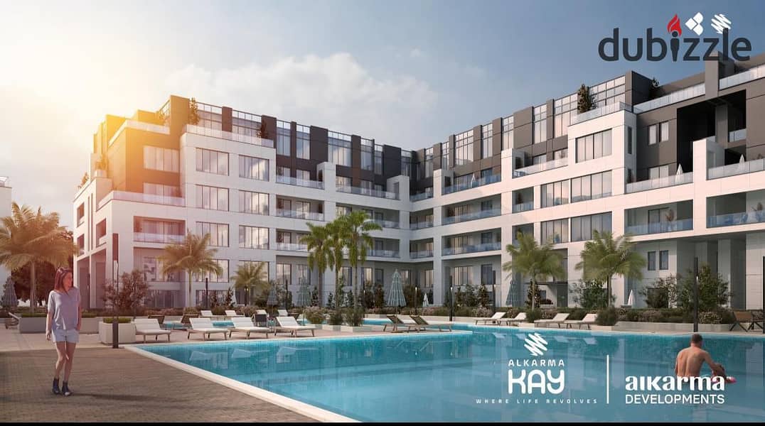 Live in a fully finished apartment with air conditioners in Karma Kay in Sheikh Zayed at a special price and in installments over the longest period 14