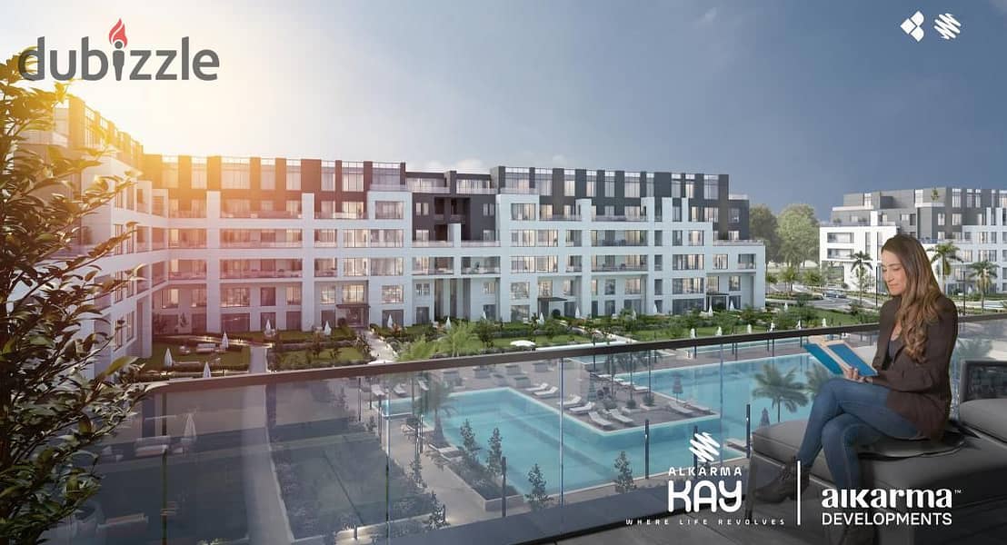 Live in a fully finished apartment with air conditioners in Karma Kay in Sheikh Zayed at a special price and in installments over the longest period 15