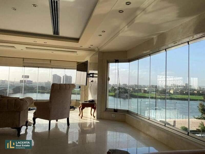 For sale, a fully furnished hotel apartment on the Nile, in installments 5