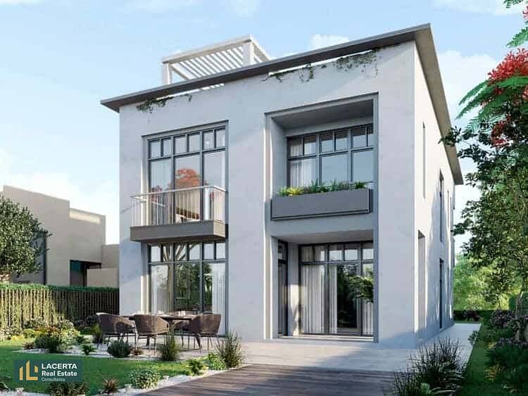 Townhouse for sale in Orascom Open to landscapeO-West, near Mall of Egypt and MSA University. 2