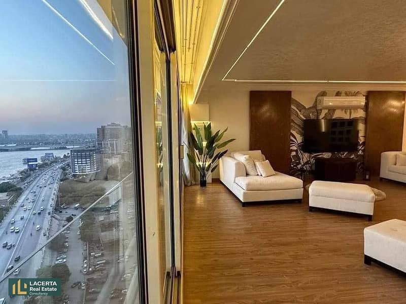 Nile View Apartment fully finished and furnished with Samsung appliances 110 M Ready to Move in (Reve Du Nil - Novara) 2