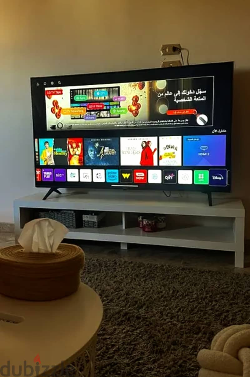 شاشه LG 55 بوصه سمارت 4k ريسيفر داخلي بحالة الجديد 0