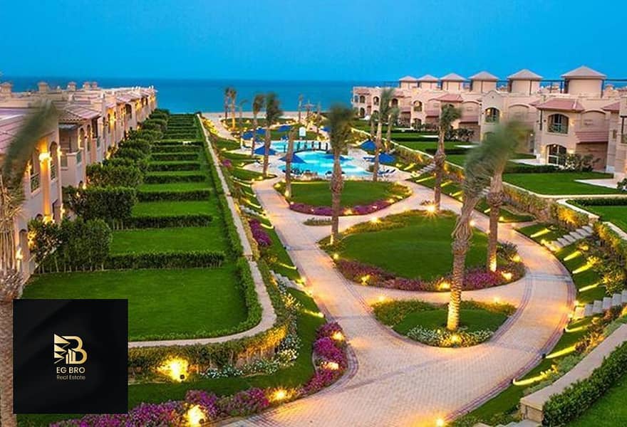 Immediate delivery in Ain Sokhna, Stella Di Mare Village, 88 meters, first row, on the Lagoon 1