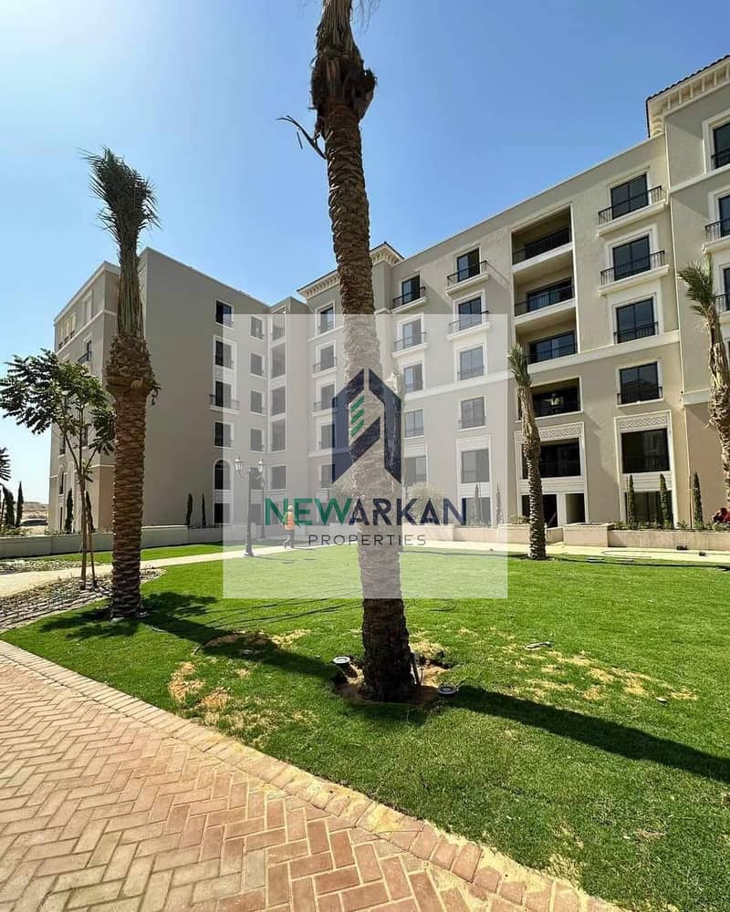 Apartment for sale fully finshed + AC, ready to move, with instalments, a very prime location next to Cairo Gate Compound 11