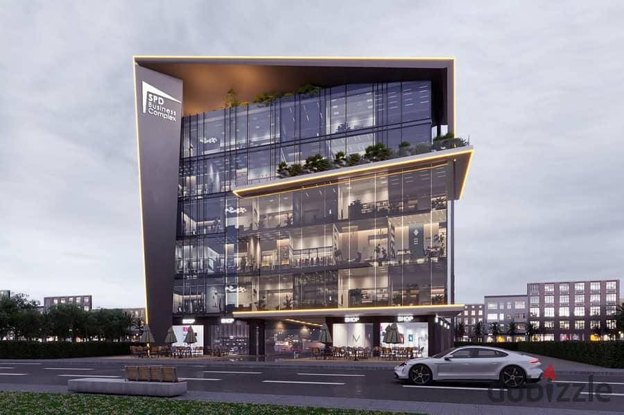 Required cash 10% only, an 80m2 office for sale in installments in the Fifth Settlement next to the largest international companies, super deluxe fini 1