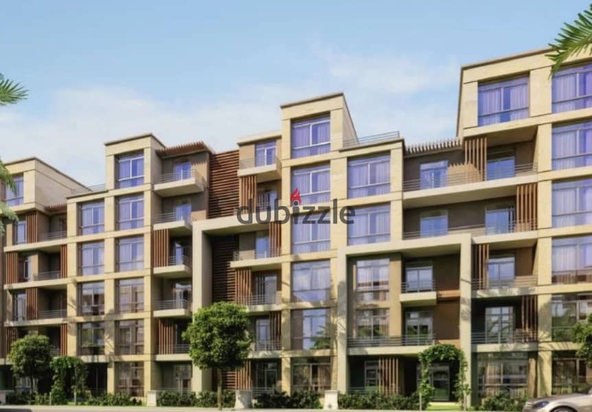 Apartment for sale, landscape view, installments over the best payment period prime location in Taj City Compound 7