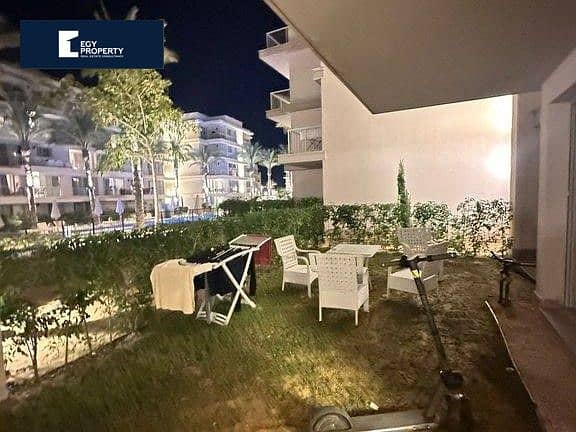 شاليه أرضي مفروش بالكامل مباشرة على حمام السباحة للبيع في مارينا مراسي الساحل الشمالي  Marina Marassi 9