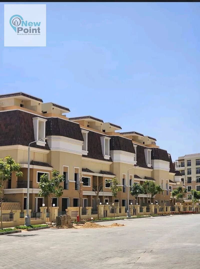 At the best price, own a 206m townhouse villa at the price of a walled apartment in Madinaty | Sarai Compound 1