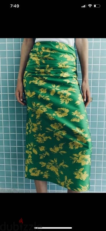 ZARA WOMAN HIGH-WAIST PRINTED MIDI SKIRT Small LIMITED EDITION 2024 7