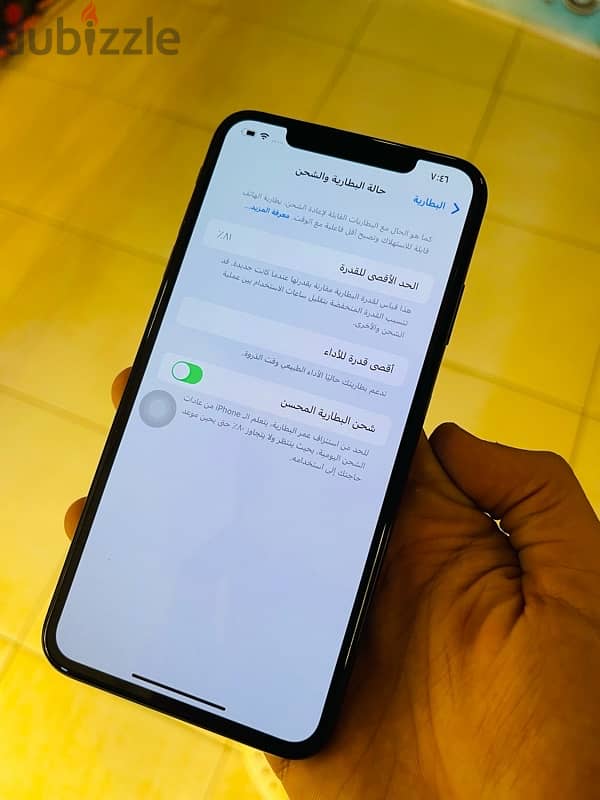 ايفون اكس اس ماكس ٦٤ جيجا بطاريه ٨١ جهاز مشاءالله حالتو حلوه 2