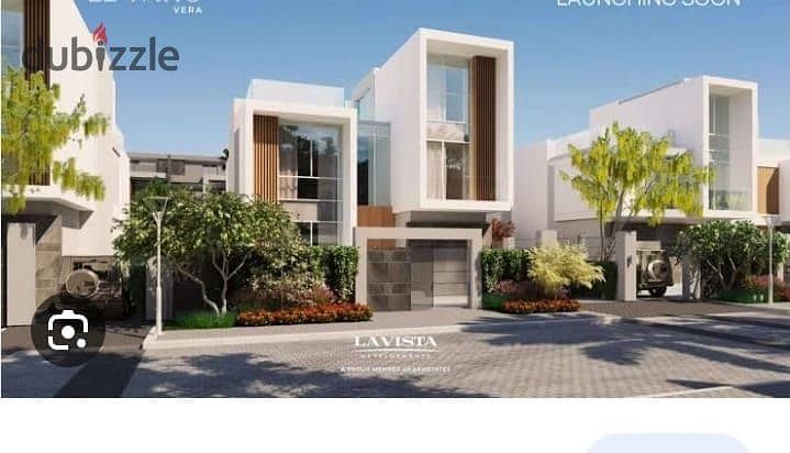 villa for sale swimming pool view land scape in front of allegria in sheikh zayed from la vista in installments over 7 years 2