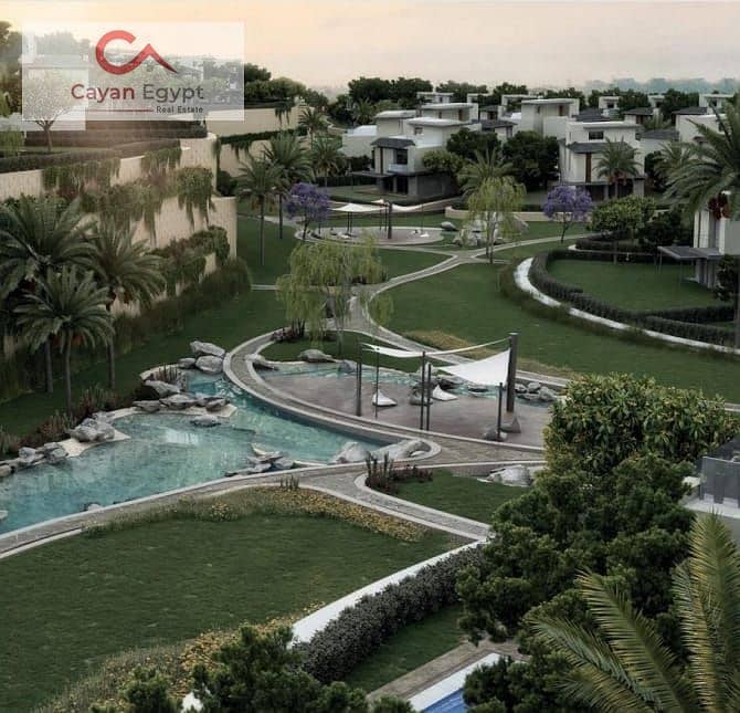 Townhouse villa in the last phase of Garden Lakes Compound from Hyde Park, next to Al Gezira Club and Palm Hills, with installments over 8 years 2