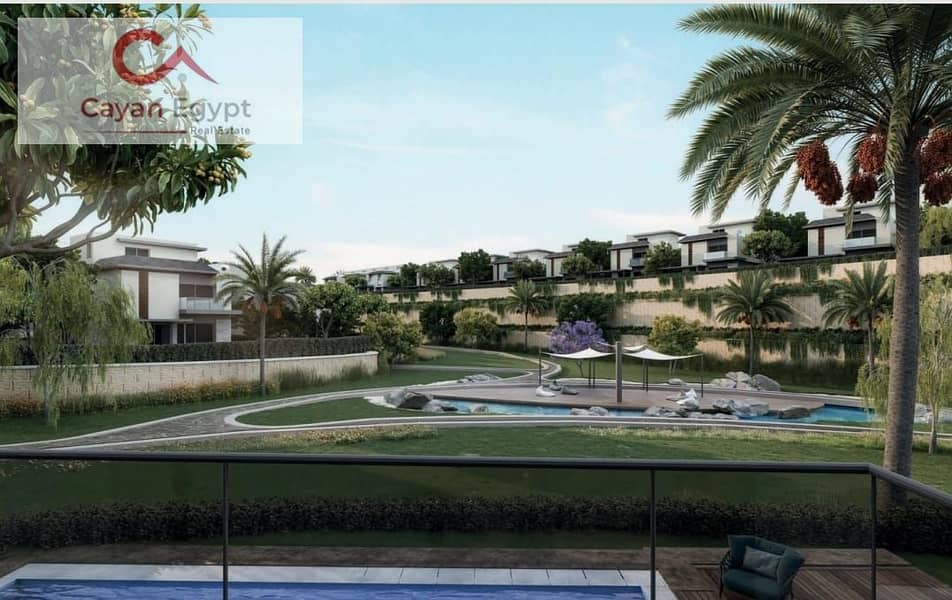 Townhouse villa in the last phase of Garden Lakes Compound from Hyde Park, next to Al Gezira Club and Palm Hills, with installments over 8 years 3