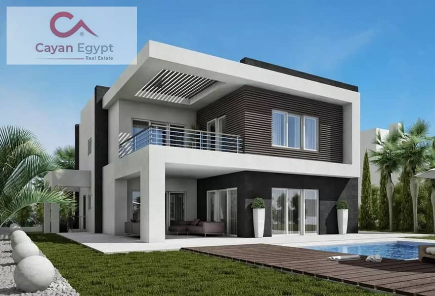 Townhouse villa in the last phase of Garden Lakes Compound from Hyde Park, next to Al Gezira Club and Palm Hills, with installments over 8 years 6