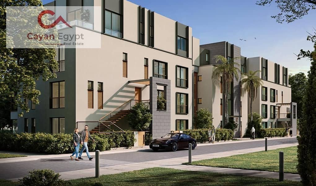 Apartment for sale in Garden Lakes Hyde Park with 5% down payment, next to Palm Hills and Al Gezira Club, 8-year installments 5