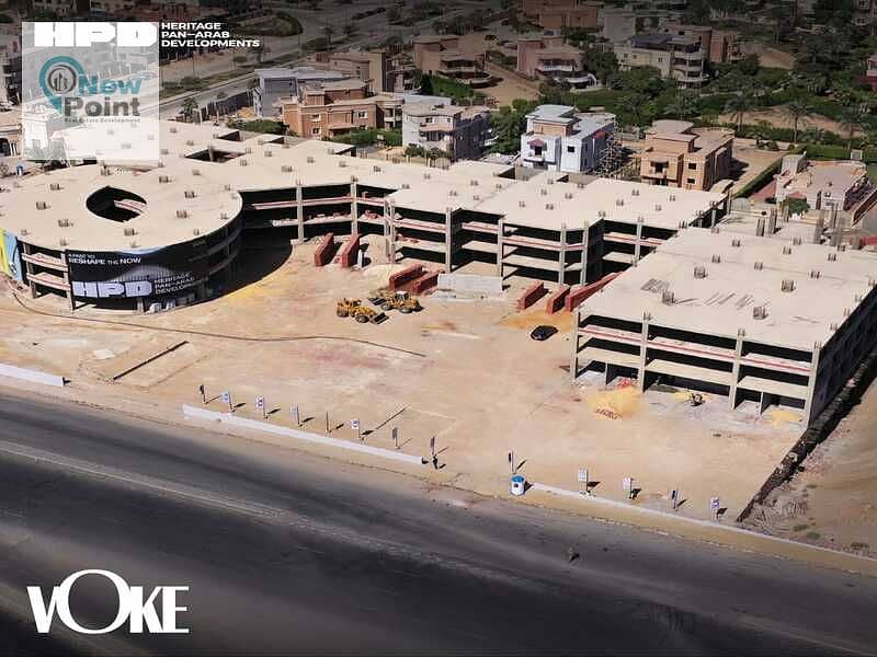 Directly on Sadat Axis, own a 60 m commercial store in VOKE in the Fifth Settlement 2