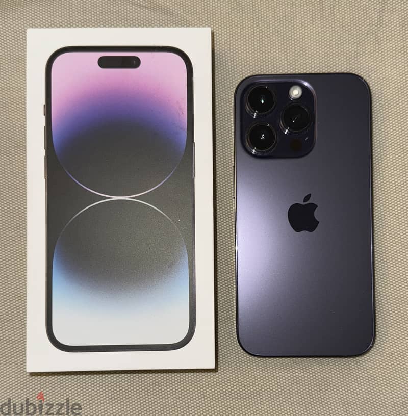 IPhone 14 Pro 265GB purple - like new 0