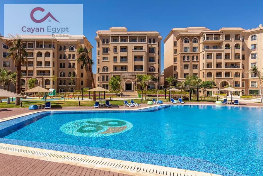 Fully finished apartment with swimming pool view in 90 Avenue Compound with 10% down payment and installments over 6 years 0