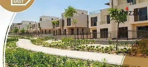 At the lowest price in Sheikh Zayed, a townhouse for sale with a very special view in Vye Sodic Compound 1