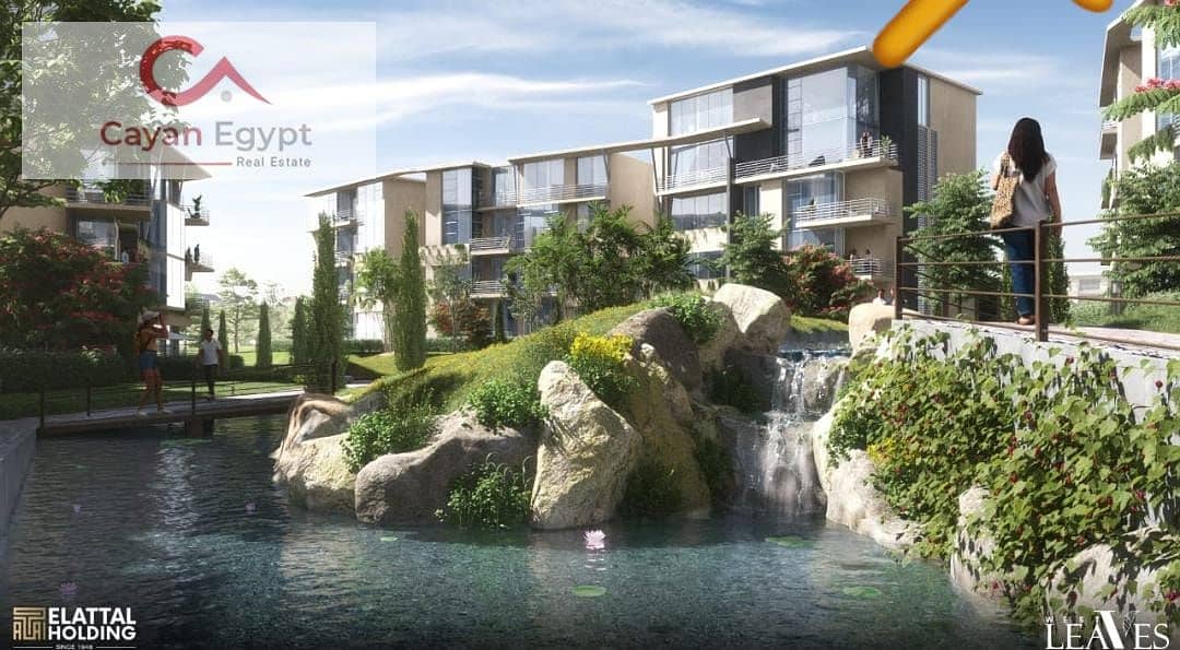 With a 5% down payment, own an apartment in Leaves Compound, next to New Giza, Palm Hills, and Al Gezira Club, with installments up to 9 years 1