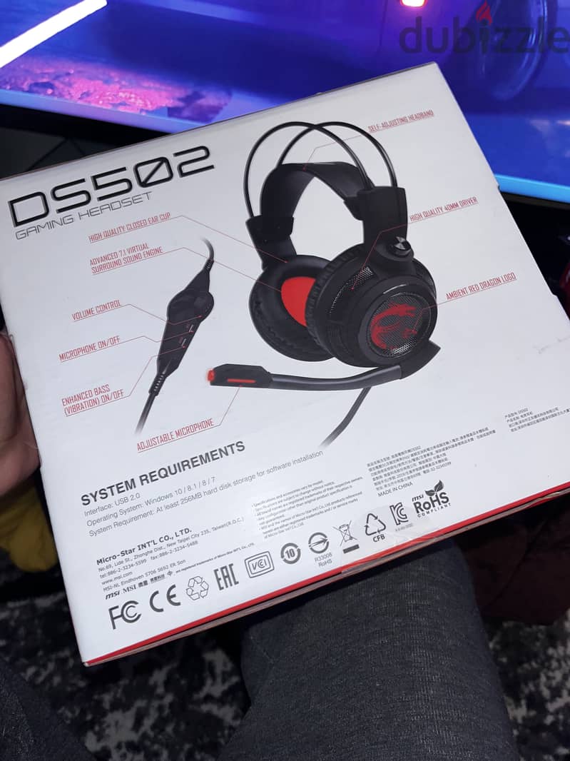 Msi Ds502 Gaming Headset (New) 1