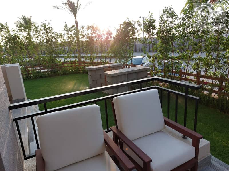 Apartment in garden for sale, finished and furnished, with air conditioners appliances and kitchen 138 sqm, Ready to move at less than the market pric 4