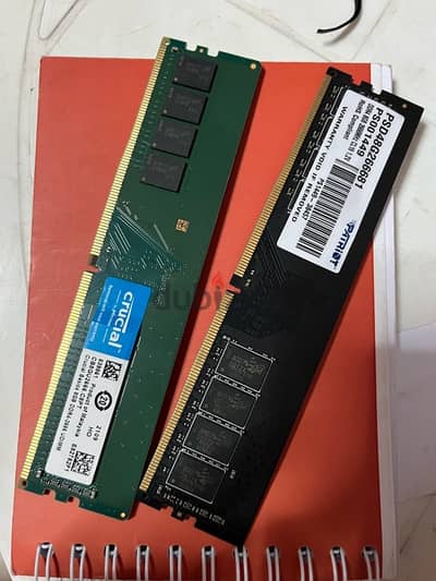 2x8 ram crucial + patriot