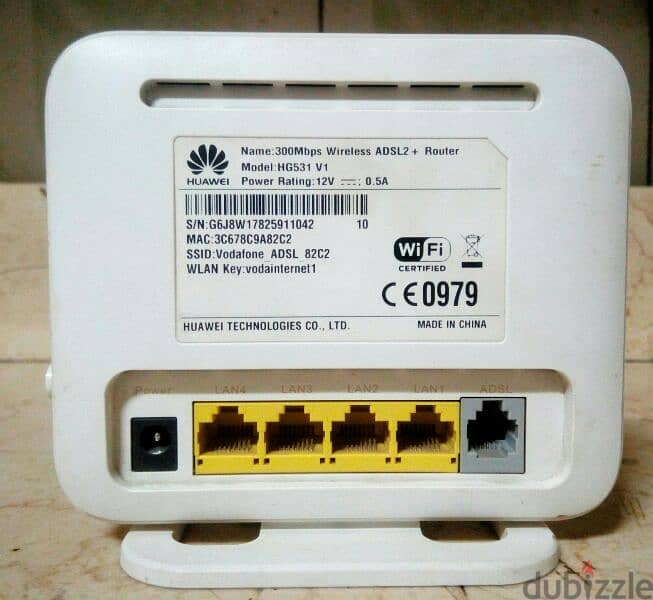 راوتر HUAWEI :300Mbps Wireless ADSL2+ Router 1