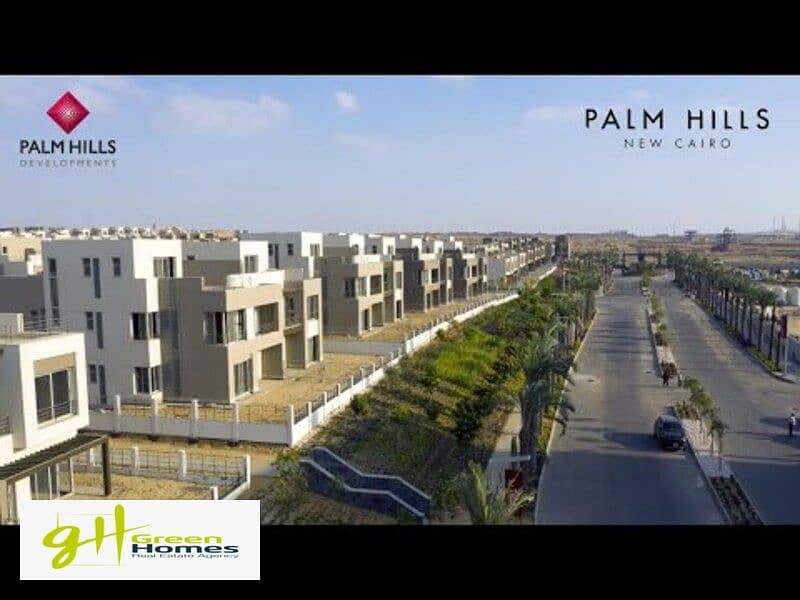 Town House For Sale with area 224m with installment in Palm Hills New Cairo 6