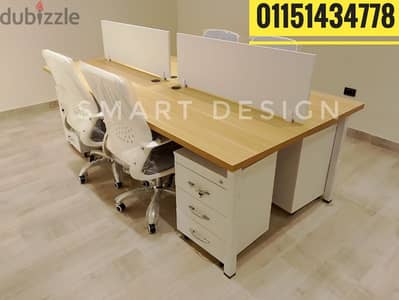 خليه عمل work station خشب mdf اسبانى بشاسيه معدن ضد الصدأ