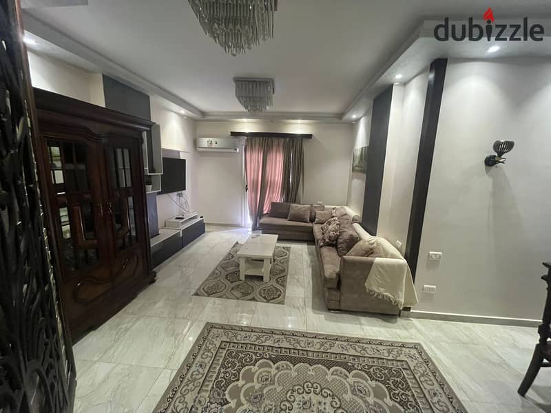 Furnished apartment for rent with kitchen and air conditioners in Laila Compound in the first settlement 3