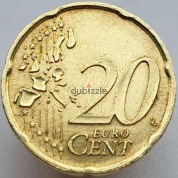 للبيع 20 يورو سنت عام 2002 حرف D 3