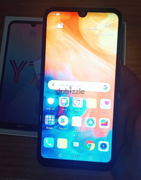 متفتحش نهائي كسر الزيرو Huawei Y7 Prime  بجميع مشتملاته الأصلي 3