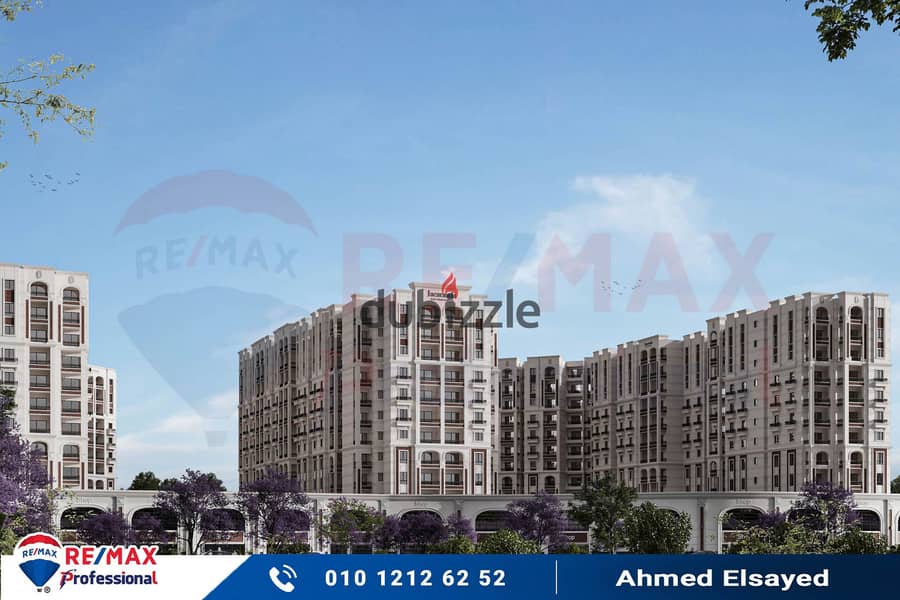 With a down payment of EGP 710,407 and installments up to 5 years, own your residential unit in the heart of Smouha in a fully serviced compound 1