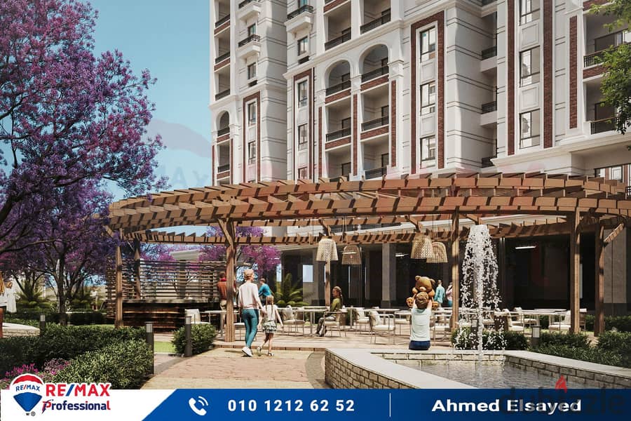 With a down payment of EGP 710,407 and installments up to 5 years, own your residential unit in the heart of Smouha in a fully serviced compound 5