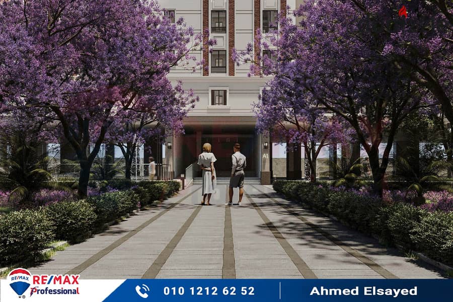 With a down payment of EGP 710,407 and installments up to 5 years, own your residential unit in the heart of Smouha in a fully serviced compound 13