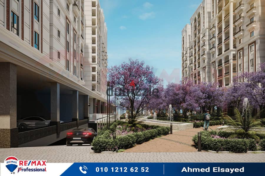 With a down payment of EGP 710,407 and installments up to 5 years, own your residential unit in the heart of Smouha in a fully serviced compound 21