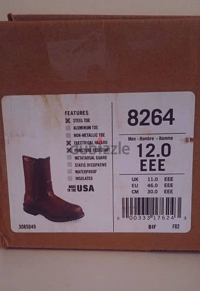 Red wing safety shoes size 46 - سيفتي ريد وينج أمريكي مقاس ٤٦ 2