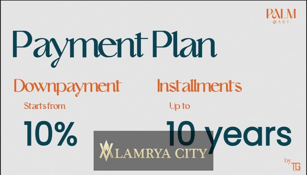 شقه للبيع فى التجمع الخامس كمبوند palm east مقدم 10 %  قسط حتى 10 سنوات 8